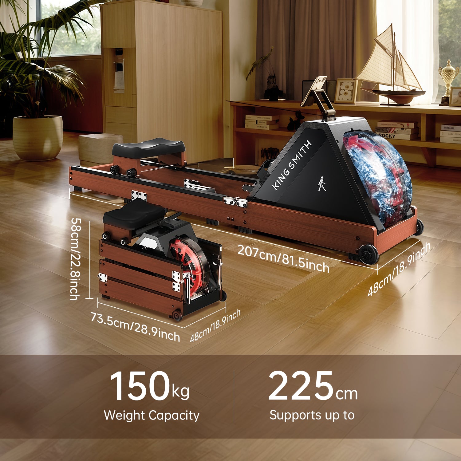 WR20 Foldable Water Rowing Machine