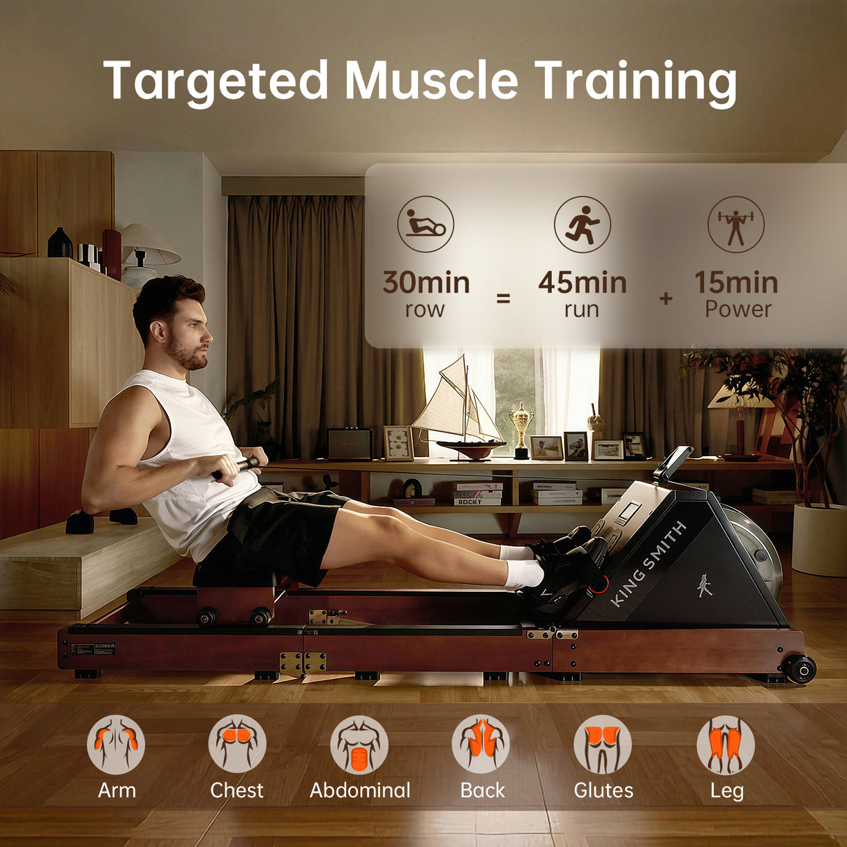 WR20 Foldable Water Rowing Machine