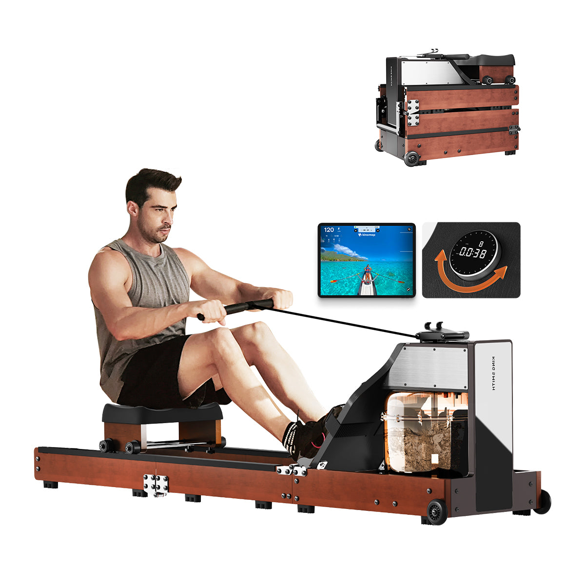 WM10 Foldable Water & Magnetic Rowing Machine