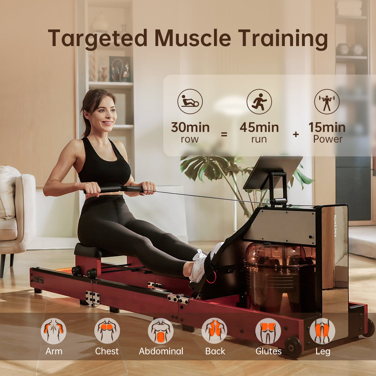 WM10 Foldable Water & Magnetic Rowing Machine