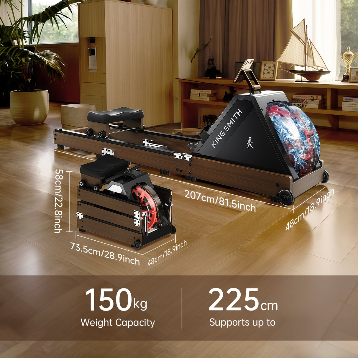 WR20 Foldable Water Rowing Machine