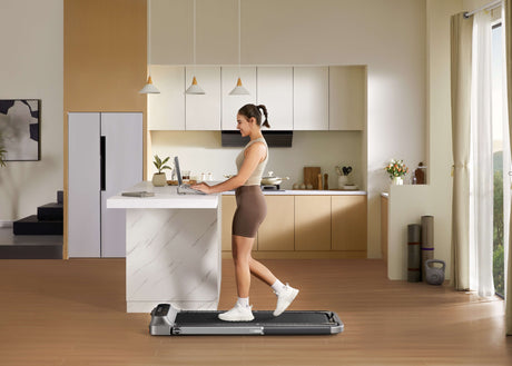 Exercising on a foldable treadmill