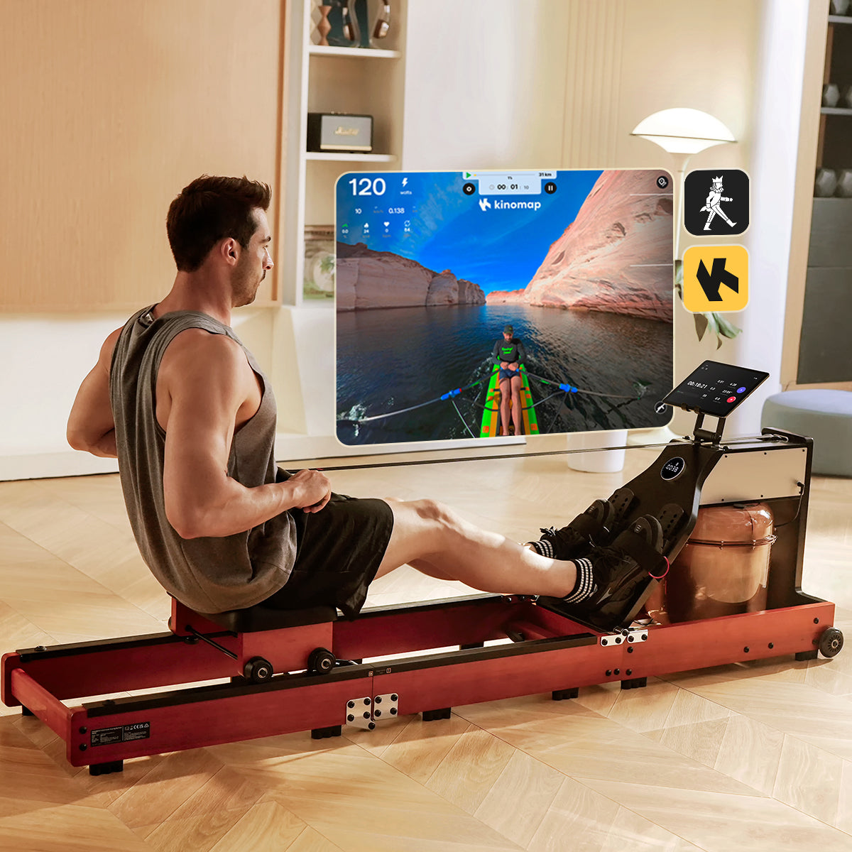 WM10 Foldable Water & Magnetic Rowing Machine