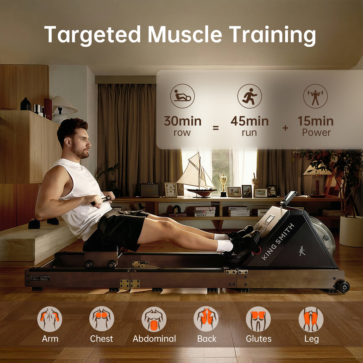 WR20 Foldable Water Rowing Machine
